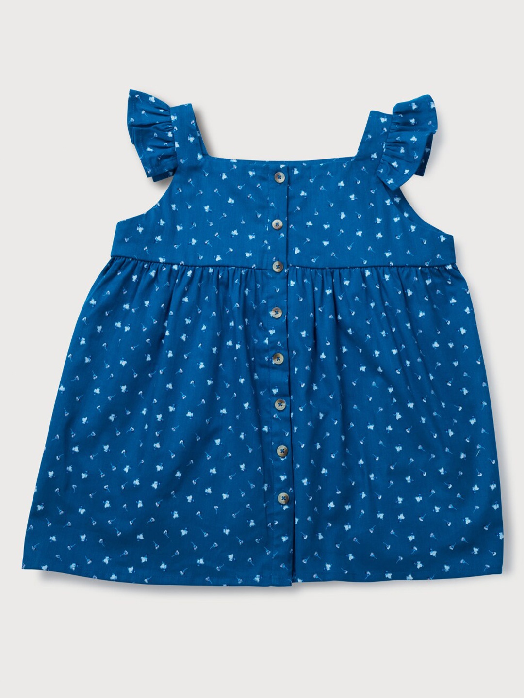 

Gini and Jony Blue Floral Print Net Top