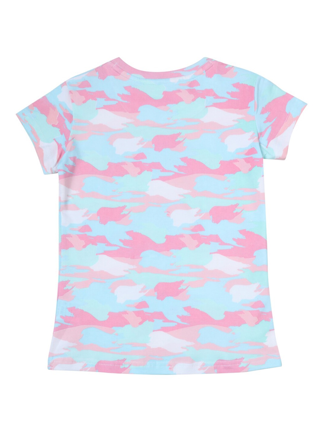 

Gini and Jony Kids Girls Pink & Blue Abstract Print Top