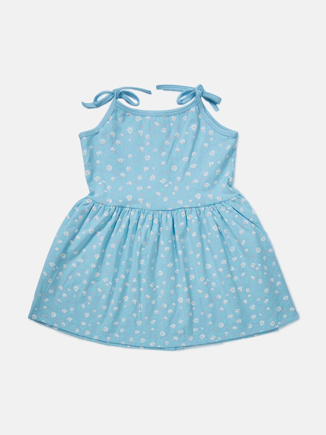 

Gini and Jony Kids Girls Blue Floral Printed Top