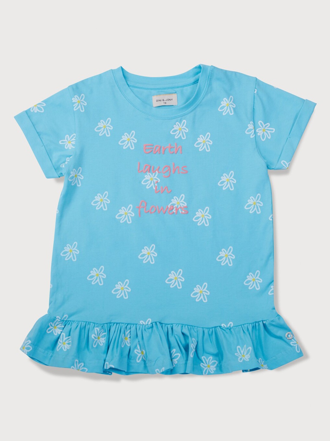 

Gini and Jony Blue Floral Print Top