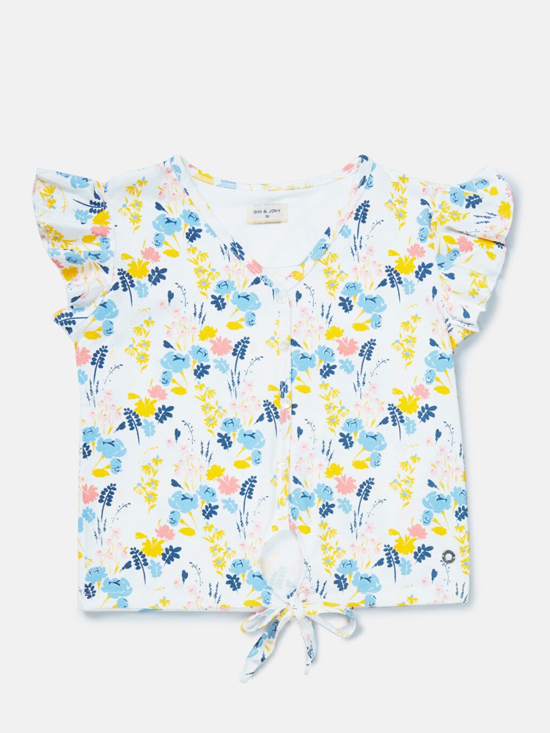

Gini and Jony Grey Floral Print Top