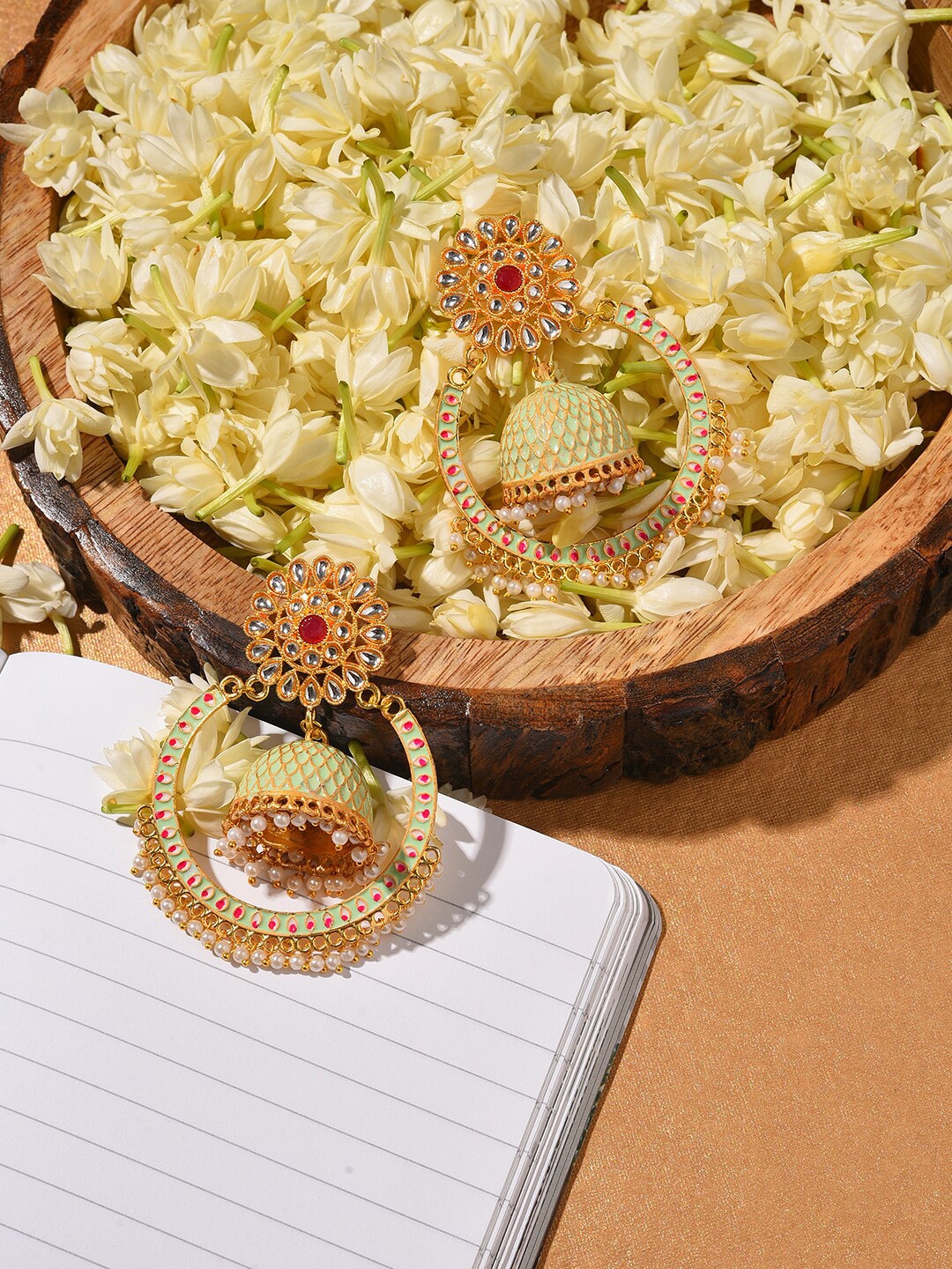 

SOHI Gold-Toned Contemporary Drop Earrings