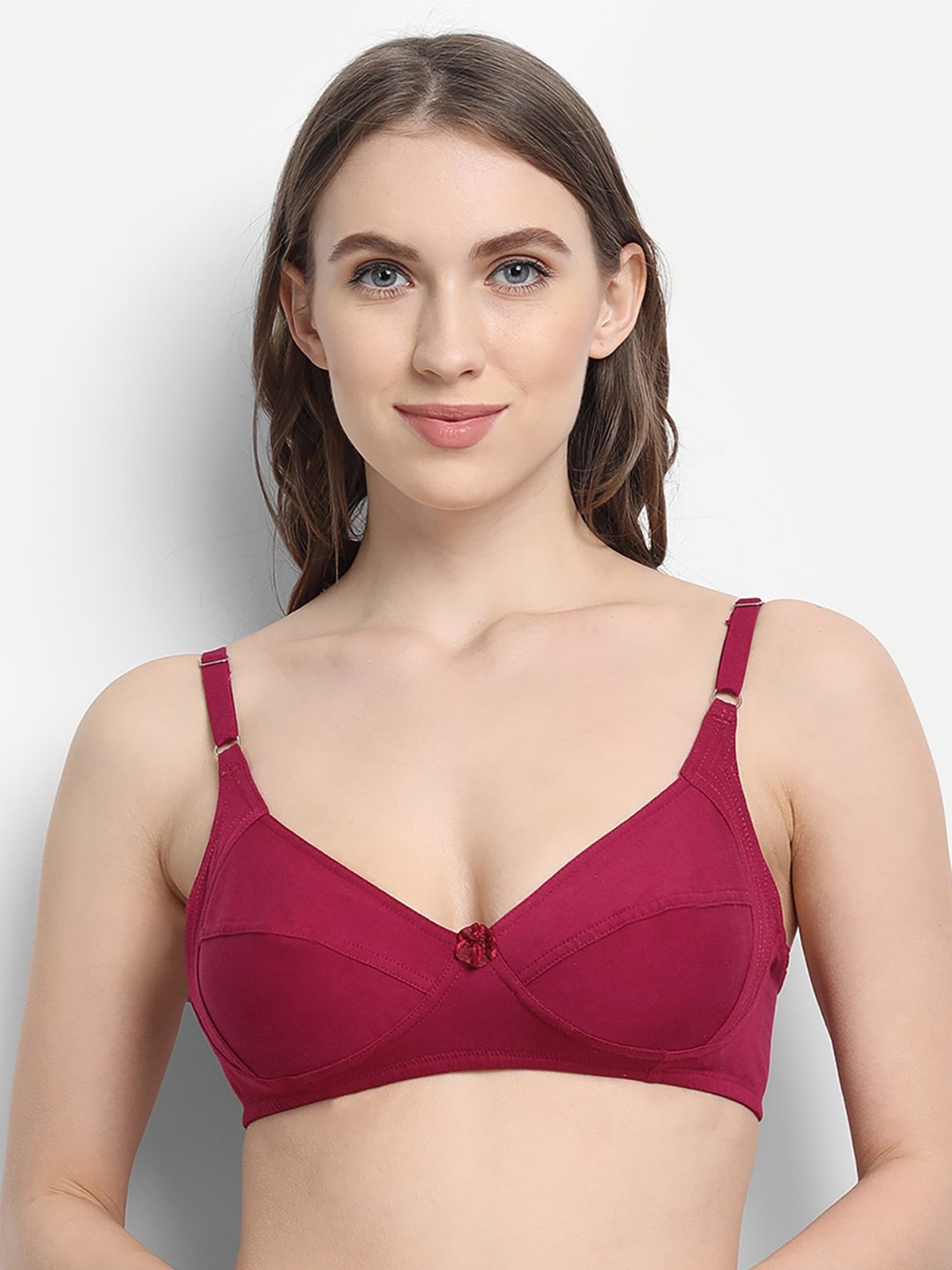 

VStar Red Solid T-Shirt Bra