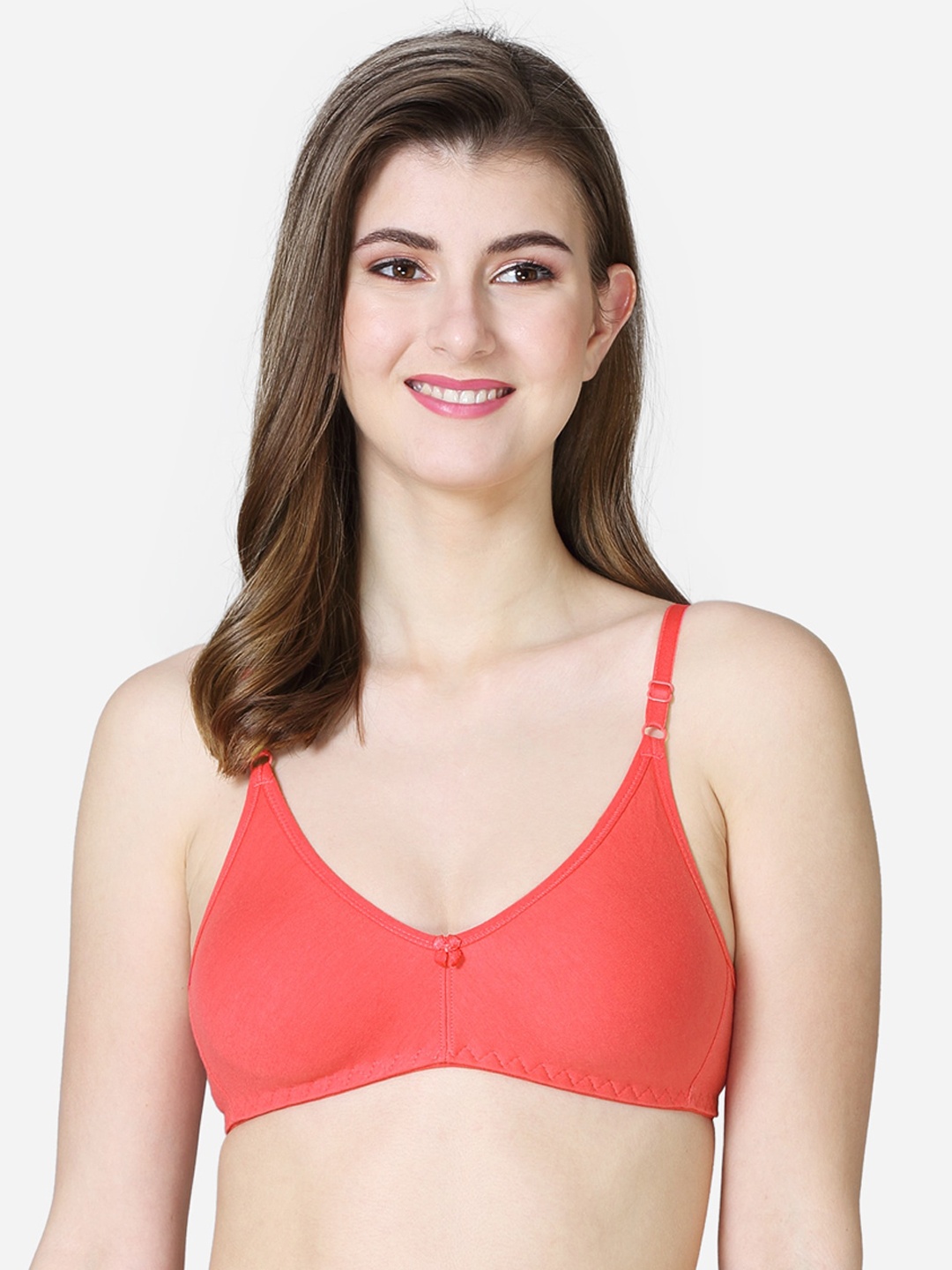 

VStar Coral Solid T-Shirt Bra