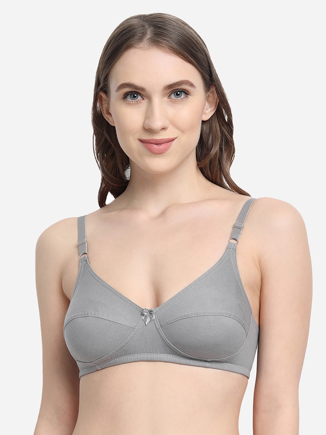 

VStar Grey Solid T-Shirt Bra