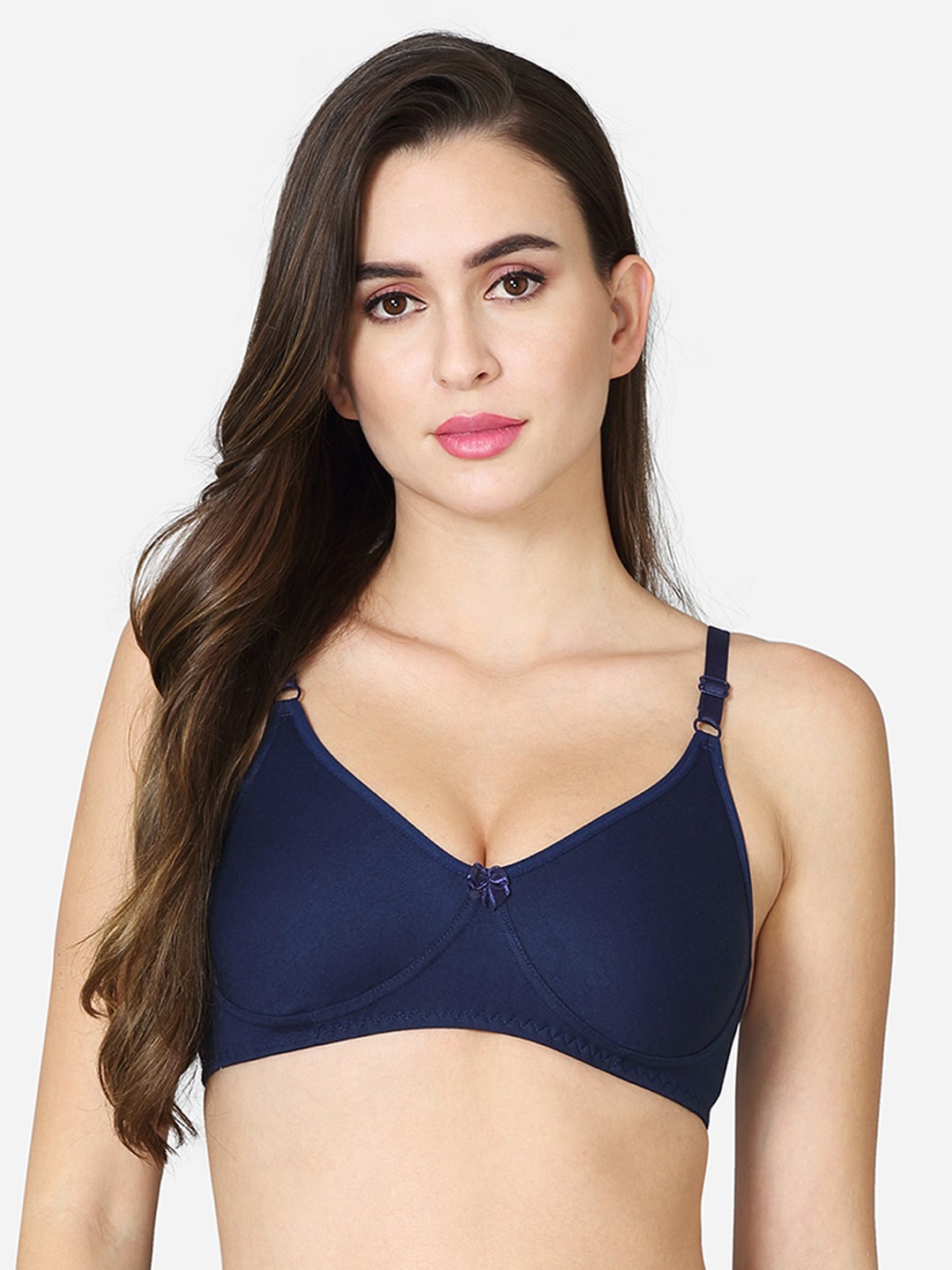 

VStar Women Navy Blue Single Layered Medium Coverage Moulded Bra