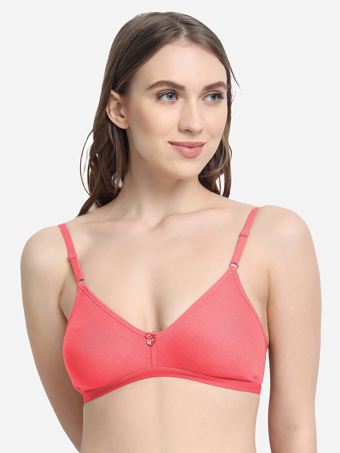 

VStar Coral Solid T-Shirt Bra