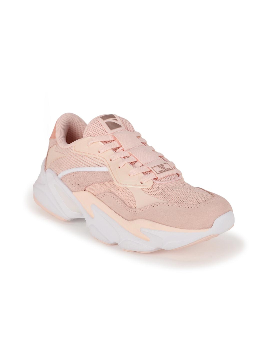 

Anta Women Peach-Coloured Suede Running Non-Marking Shoes
