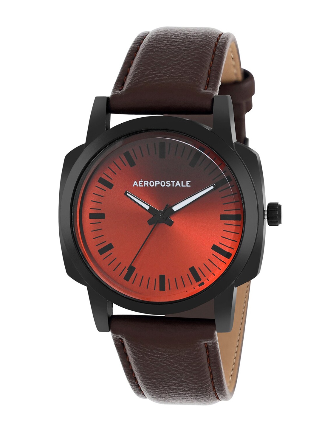 

Aeropostale Men Orange Dial & Brown Straps Analogue Watch AERO_AW_A1-2_OR