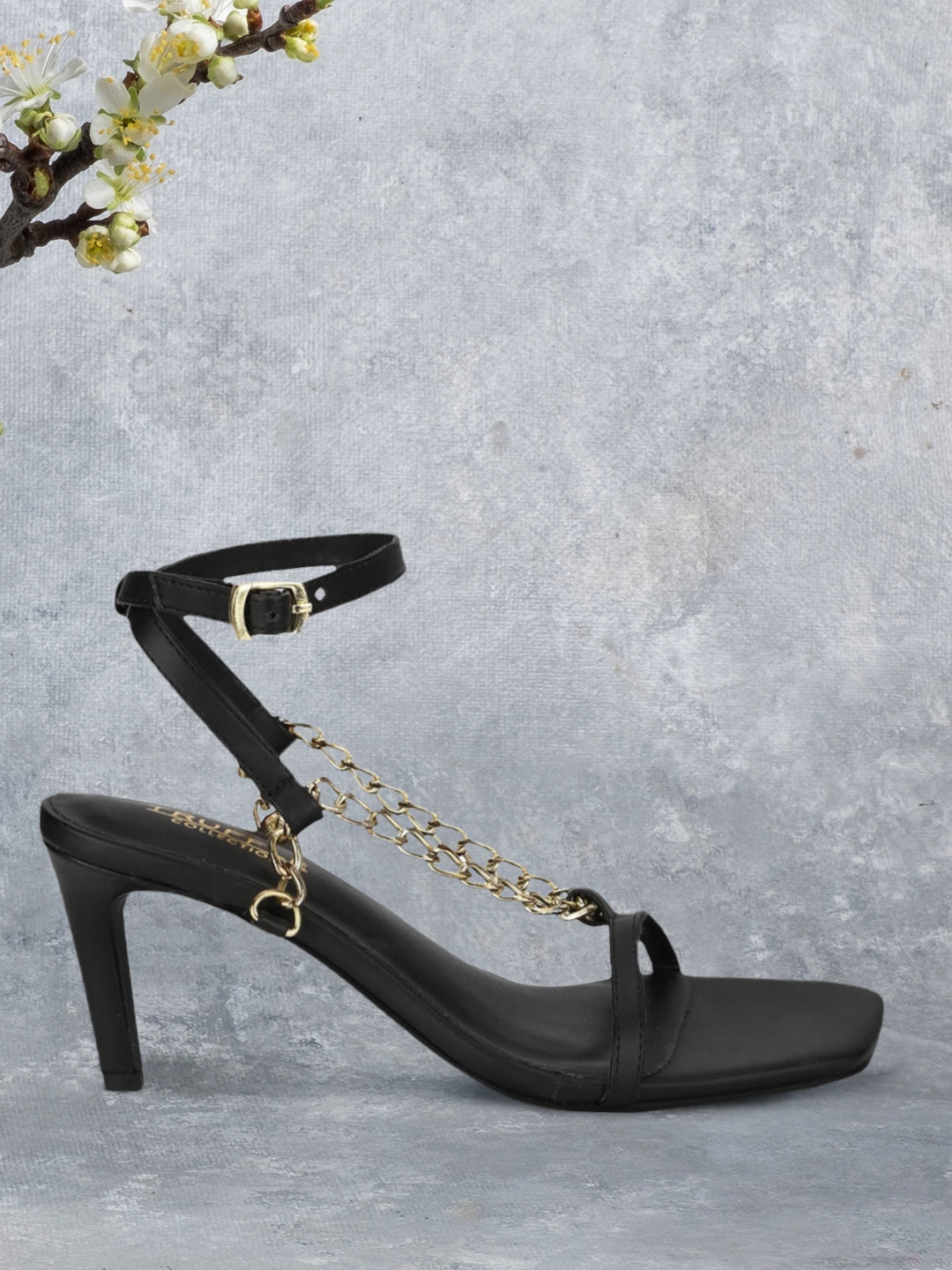

Truffle Collection Black PU Block Heels