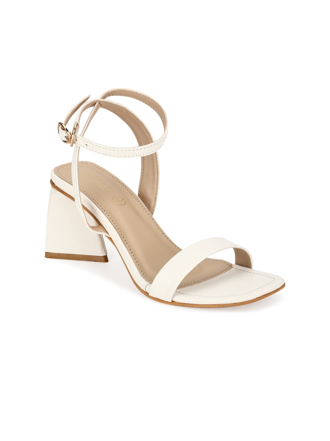 

Truffle Collection White PU Block Heels