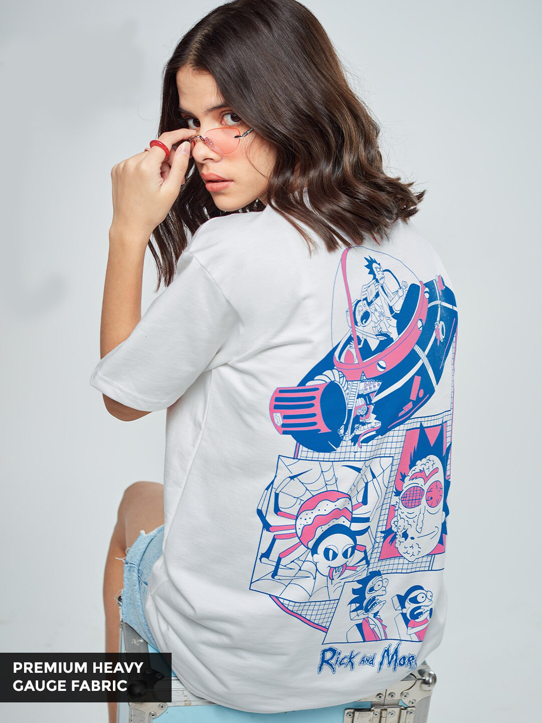 

The Souled Store Women White Typography Printed Oversized T-shirt