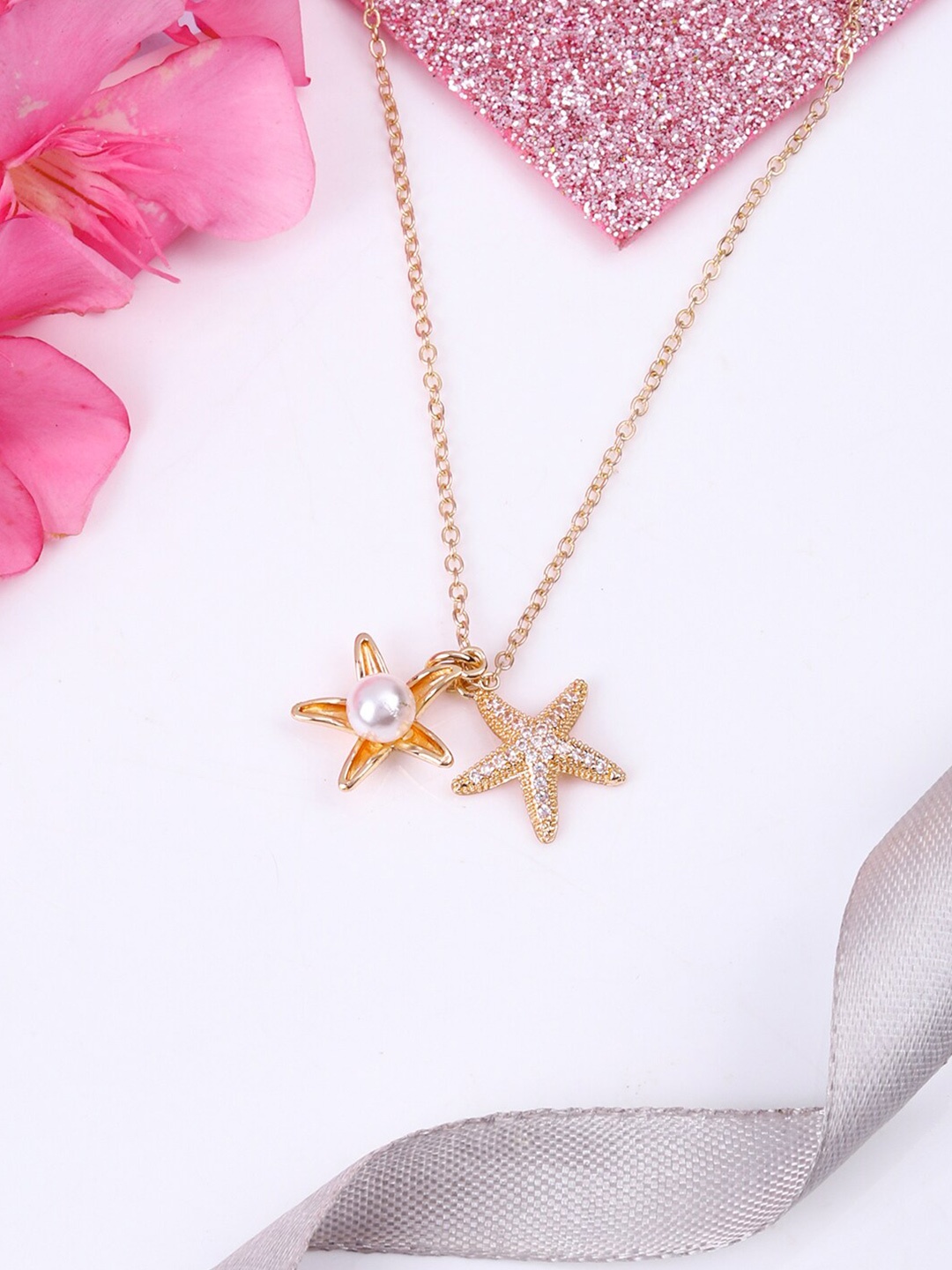 

Devora Gold-Toned & White Gold-Plated Necklace