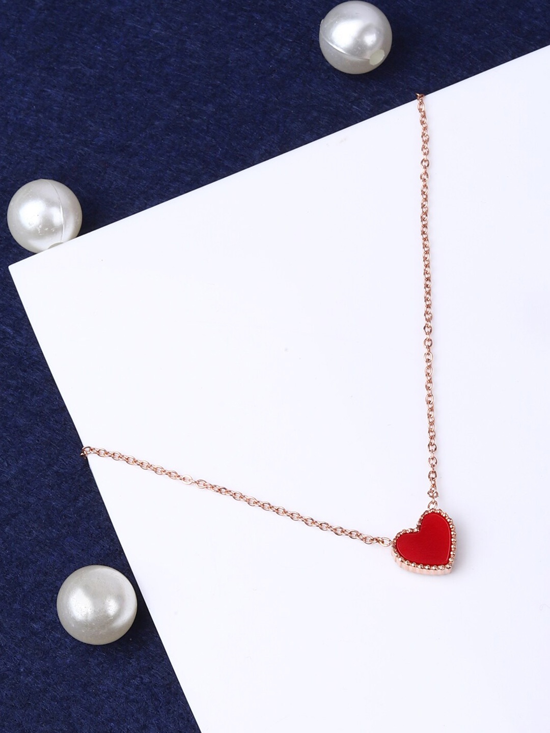 

Devora Rose Gold & Red Rose Gold-Plated Necklace