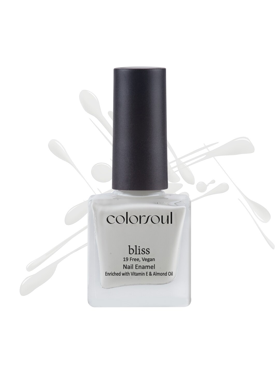 

Colorsoul Bliss Vegan Nail Enamel with Vitamin E & Almond Oil 8 ml - Snowy White B22, Off white
