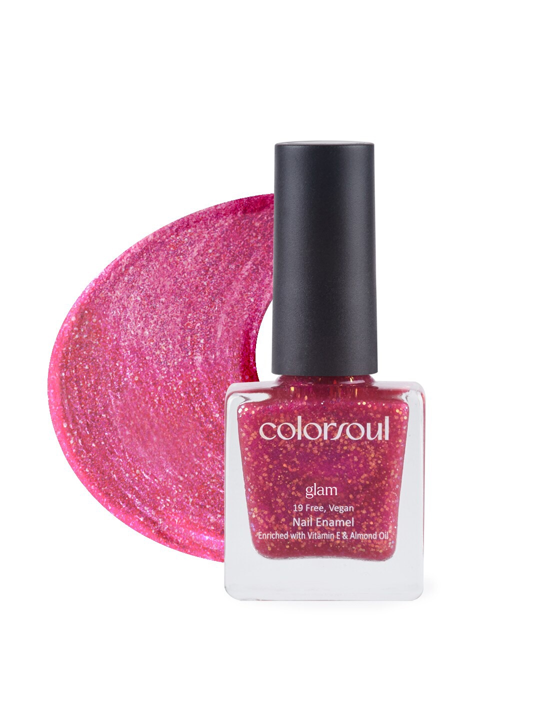 

Colorsoul Glam Vegan Nail Enamel with Vitamin E & Almond Oil - Pink Crown G07