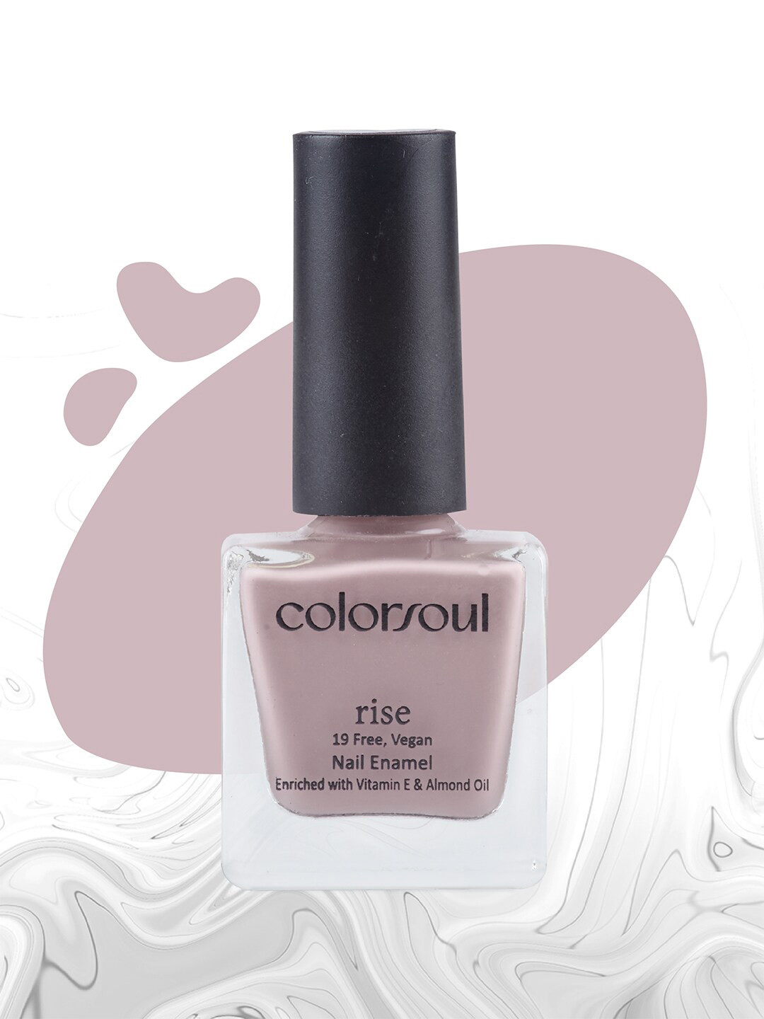 

Colorsoul Rise Vegan Nail Enamel with Vitamin E & Almond Oil 8 ml - Nude Charm R12, Lavender