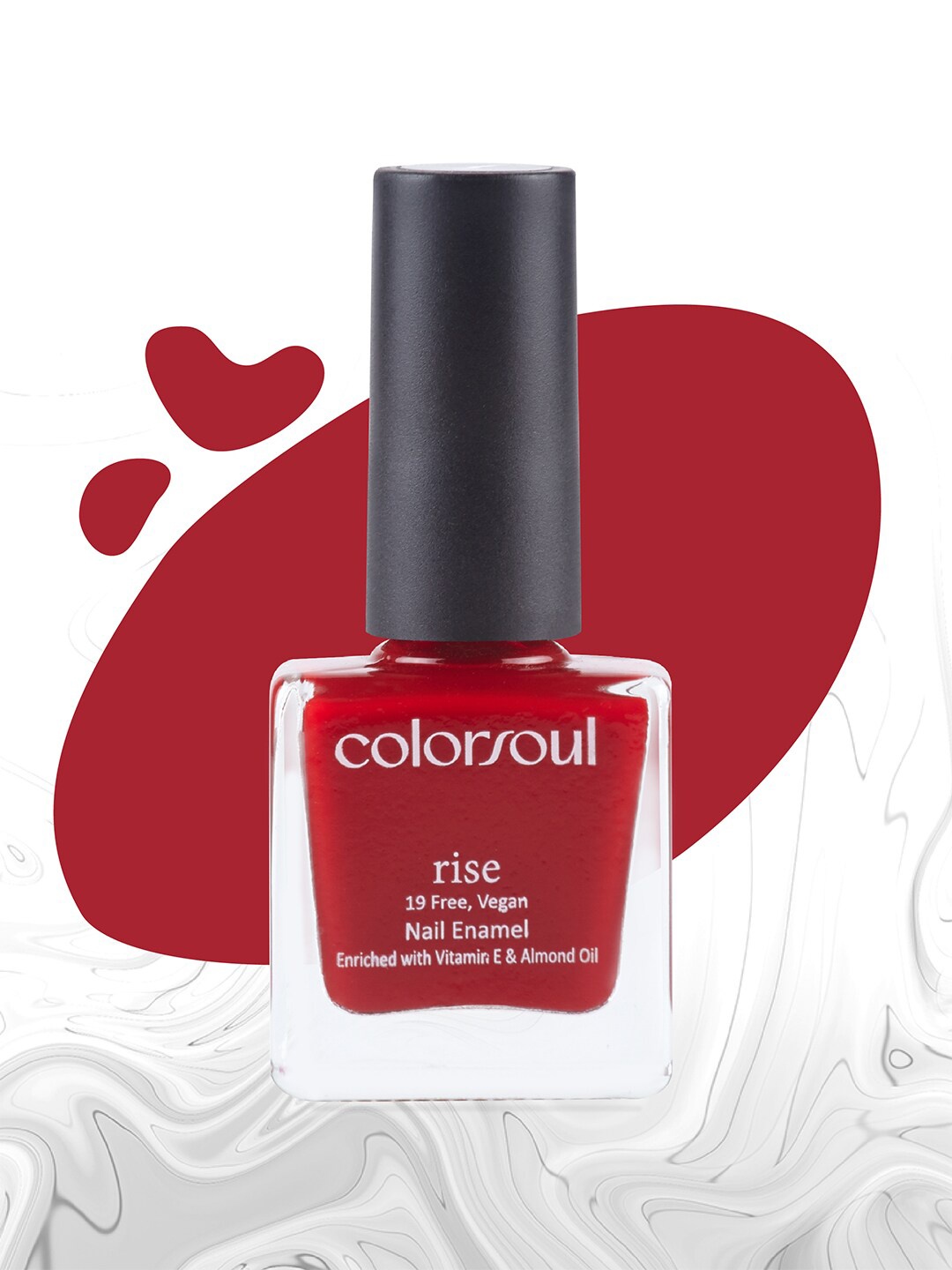 Colorsoul Rise Vegan Nail Enamel with Vitamin E & Almond Oil 8 ml - Glam Red R01