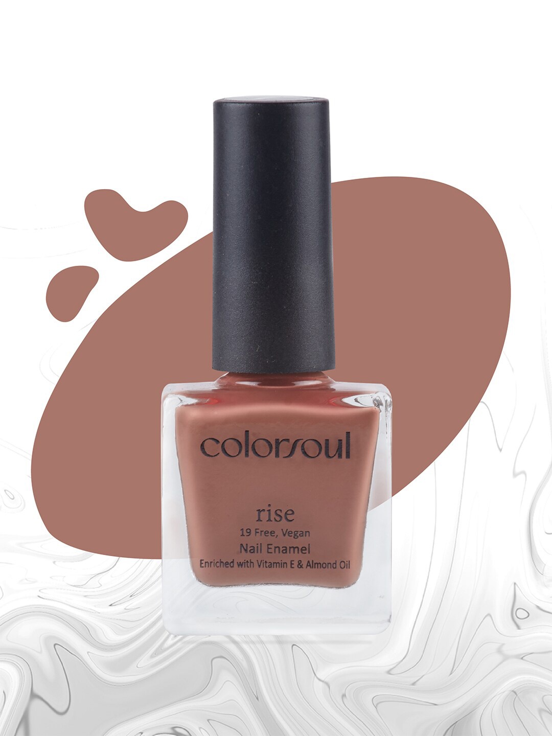 

Colorsoul Rise Vegan Nail Enamel with Vitamin E & Almond Oil 8 ml - Plush Brown R13