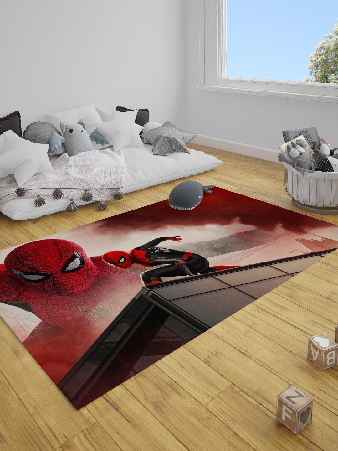 

Marvel Red & Blue Spiderman Print Carpet
