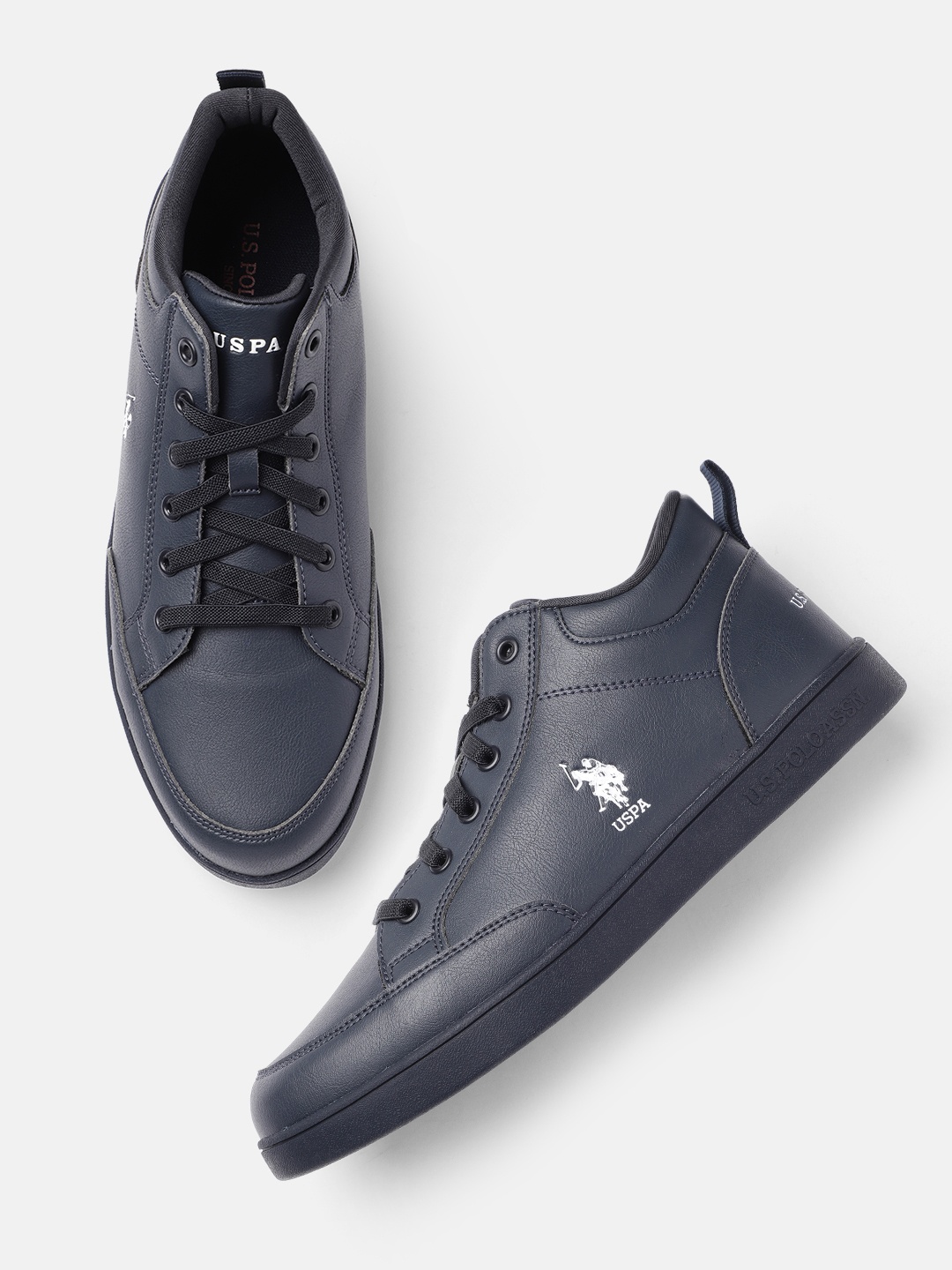 

U.S. Polo Assn. Men Navy Blue Solid Sneakers