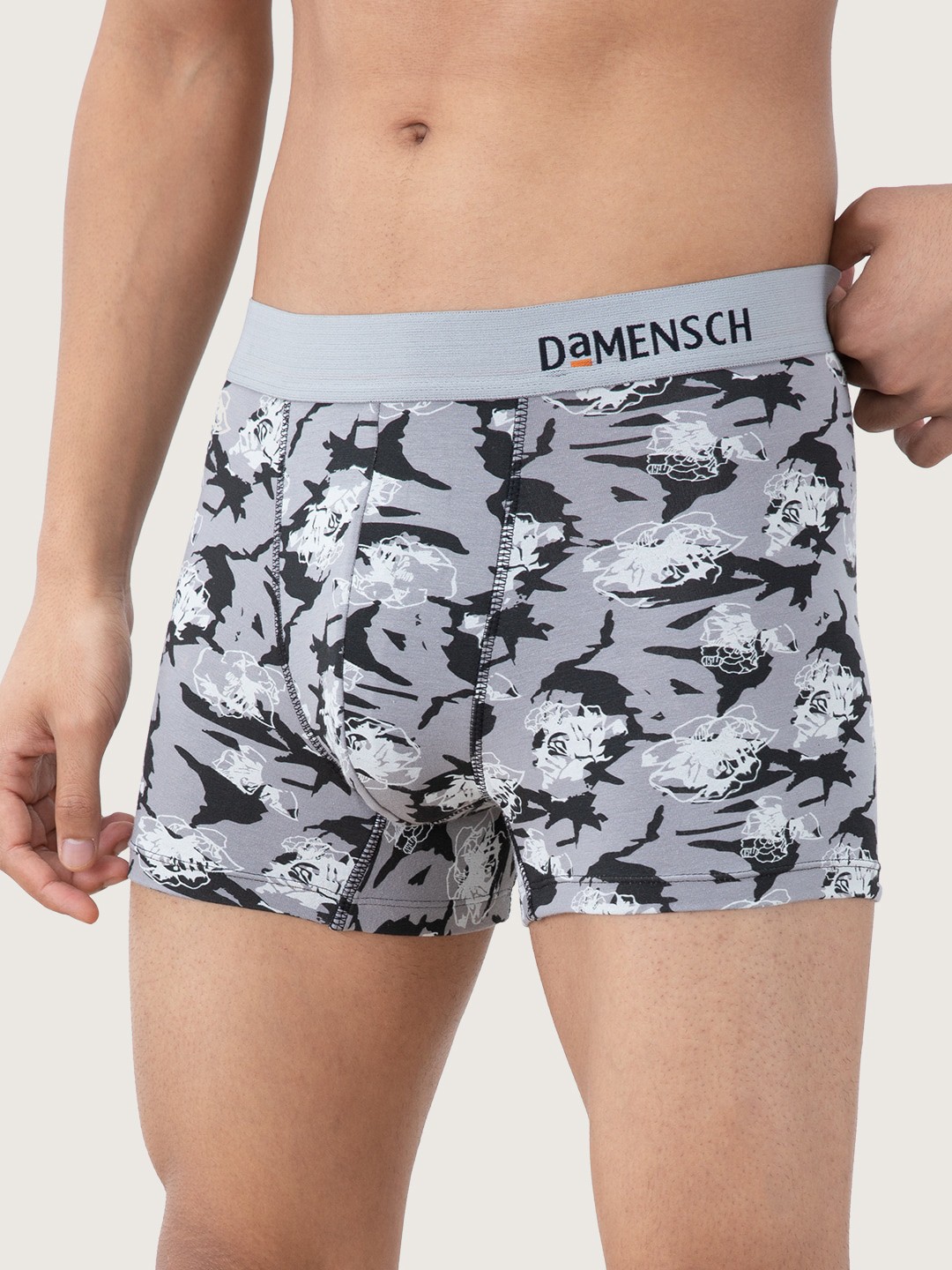 

DAMENSCH Men Grey & Black Printed Anti Bacterial Trunk
