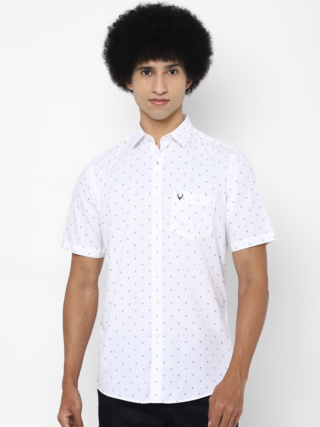 

Allen Solly Men White Slim Fit Printed Casual Shirt