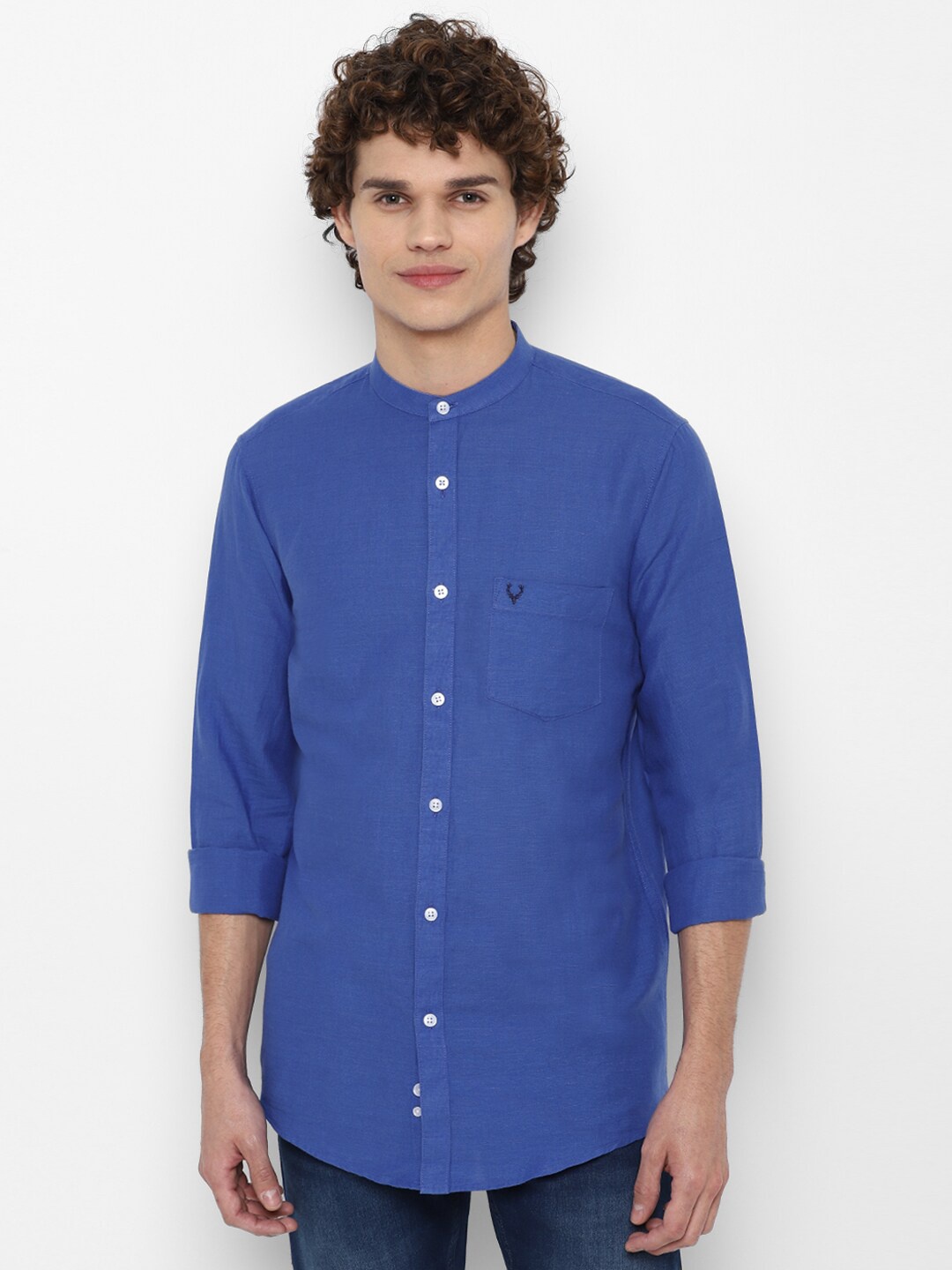 

Allen Solly Men Blue Slim Fit Casual Shirt