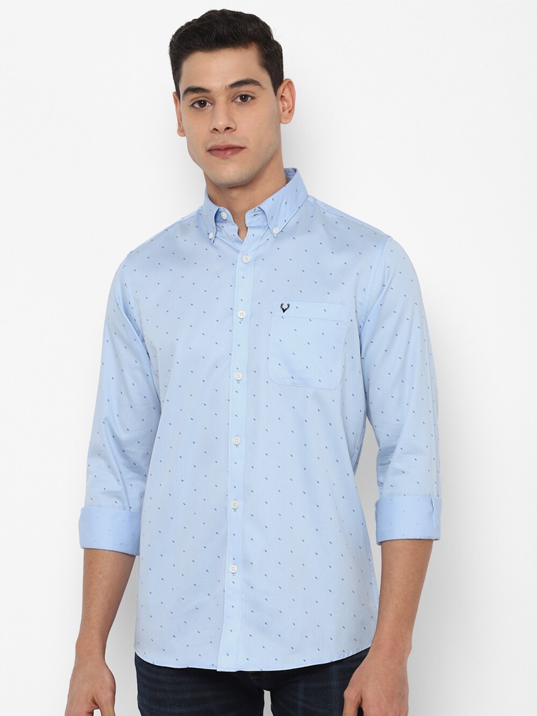 

Allen Solly Men Blue Slim Fit Printed Casual Shirt