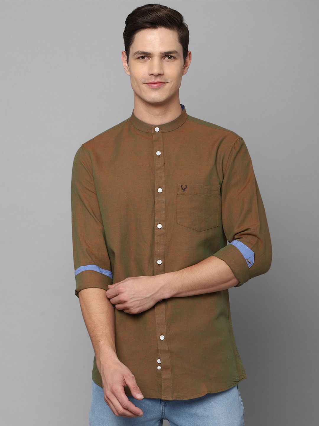 

Allen Solly Men Brown Slim Fit Casual Shirt