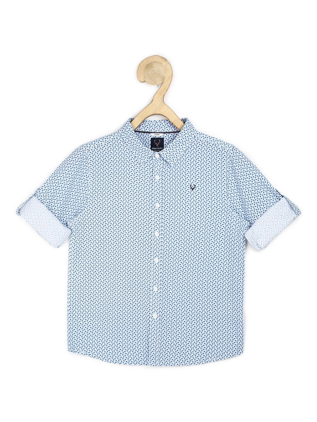 

Allen Solly Junior Boys Blue Slim Fit Printed Casual Shirt