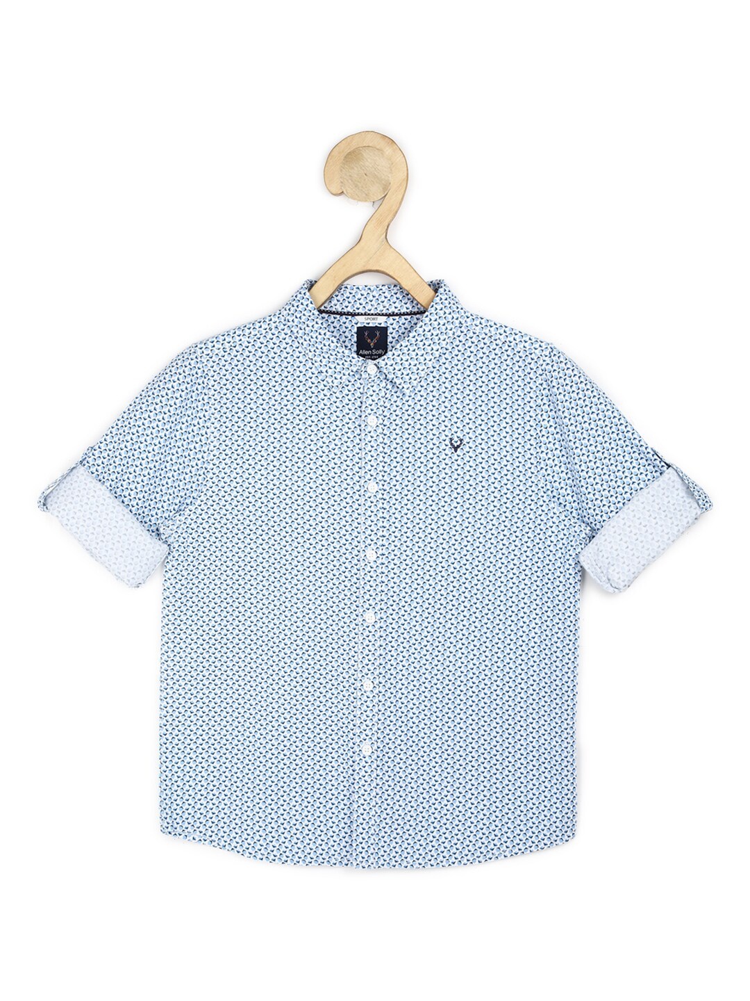 

Allen Solly Junior Boys Blue Slim Fit Printed Casual Shirt