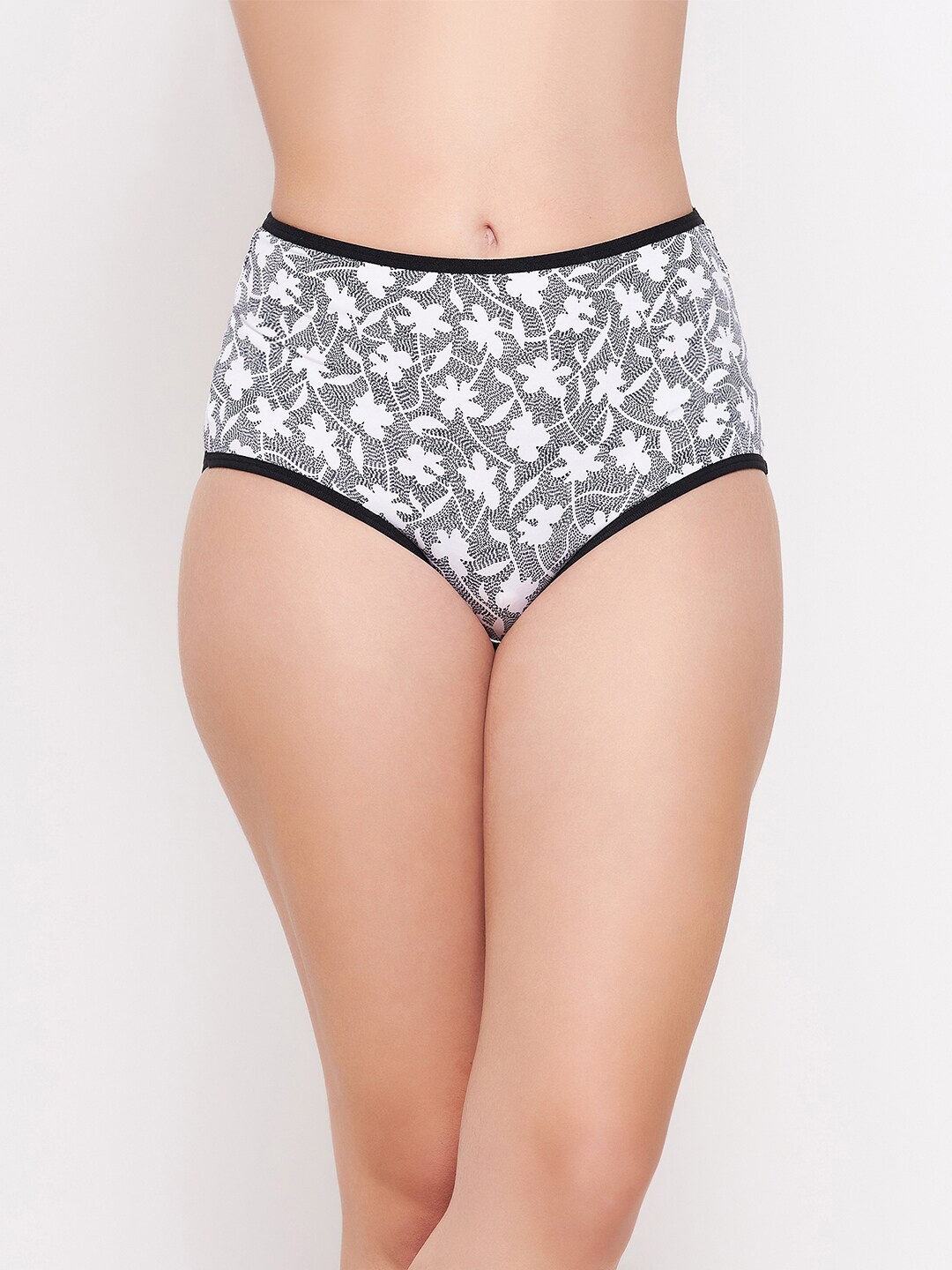 

Clovia Women Black & White Printed Hipster Briefs