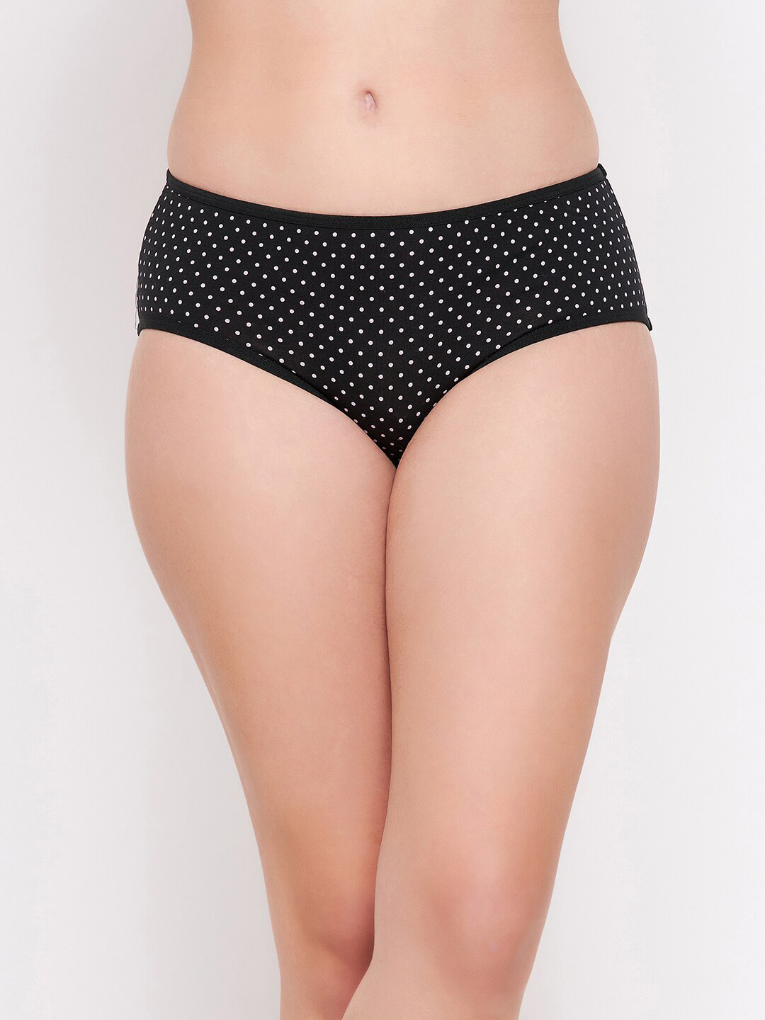 

Clovia Women Black & White Printed Cotton Hipster Briefs