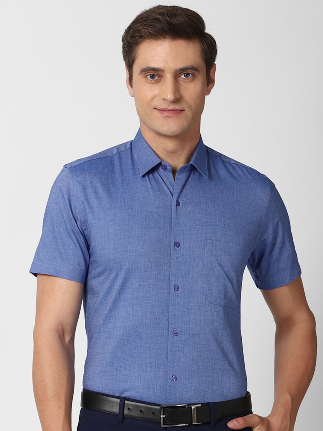 

Peter England Men Blue Slim Fit Formal Shirt