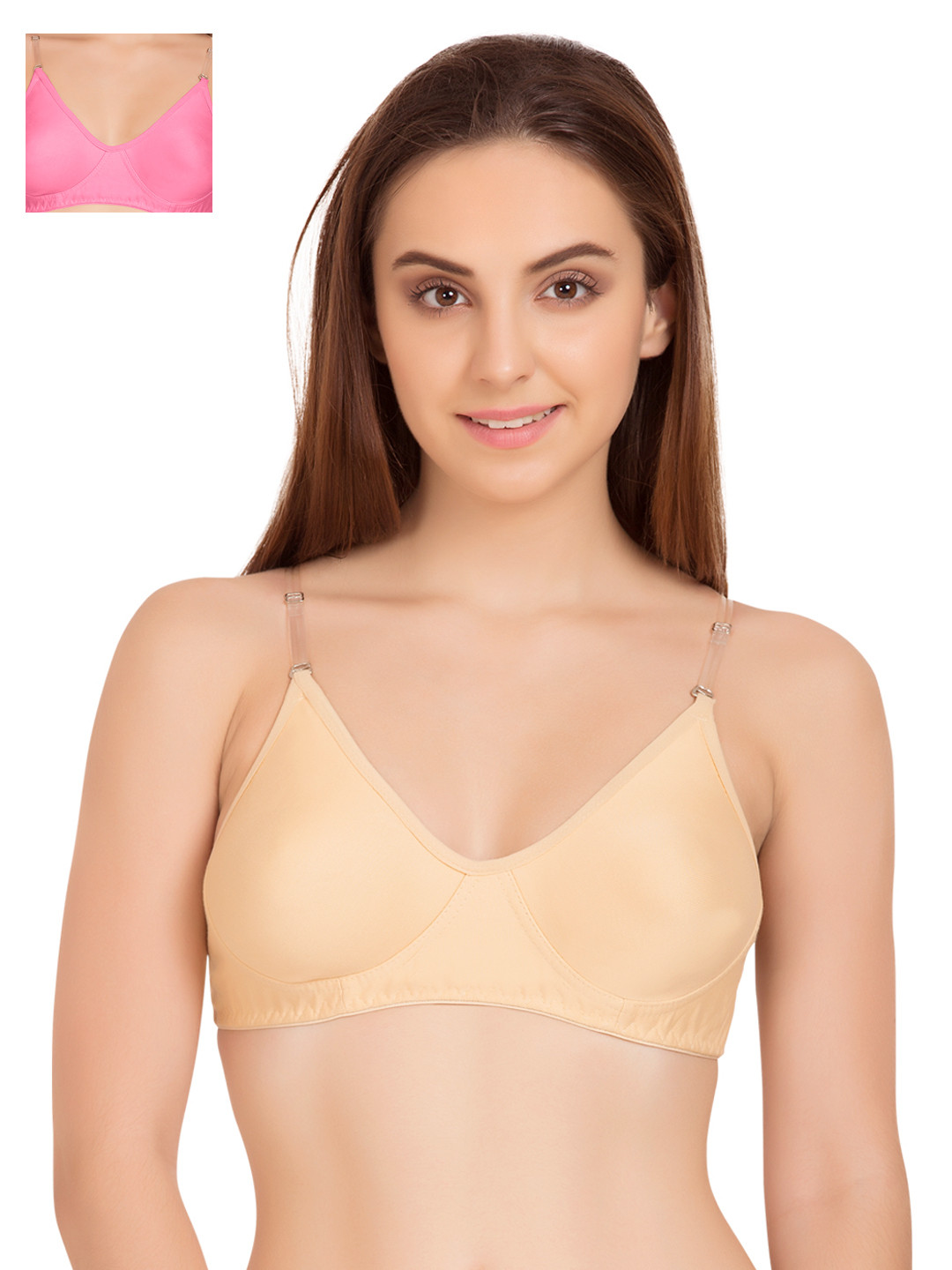 

Tweens Pack of 2 Full-Coverage T-shirt Bras TW9266SK, Beige