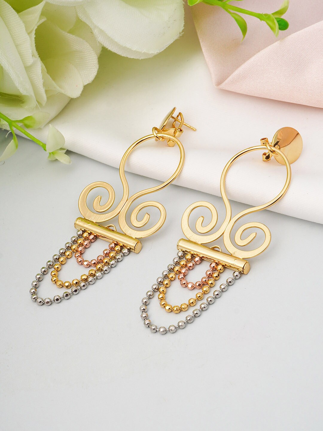 

Ferosh Women Gold-Toned Classic Drop Earrings