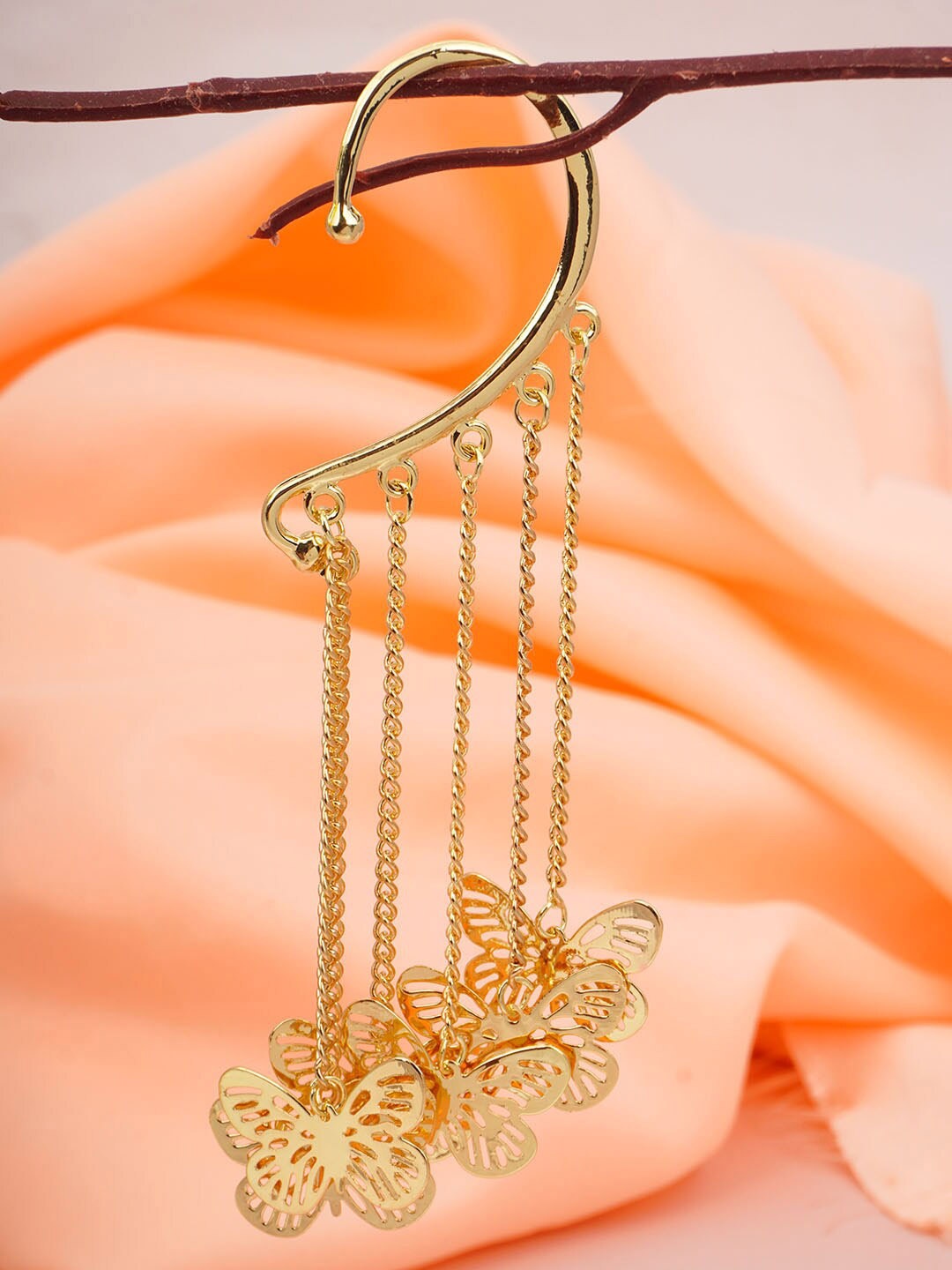 

Ferosh Gold-Toned Contemporary Ear Cuff Earrings