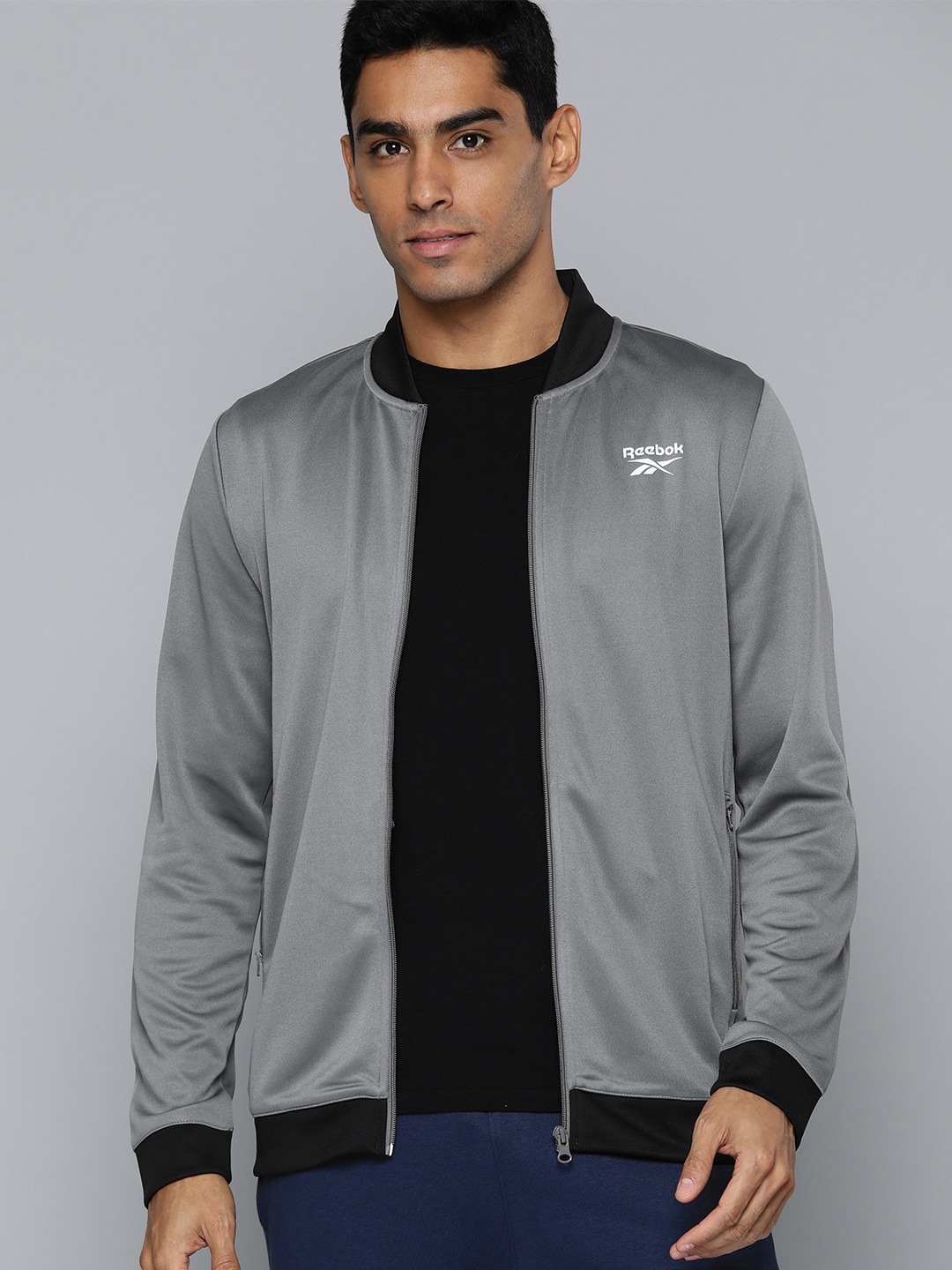 

Reebok Bomber Track Training Jacket, Grey