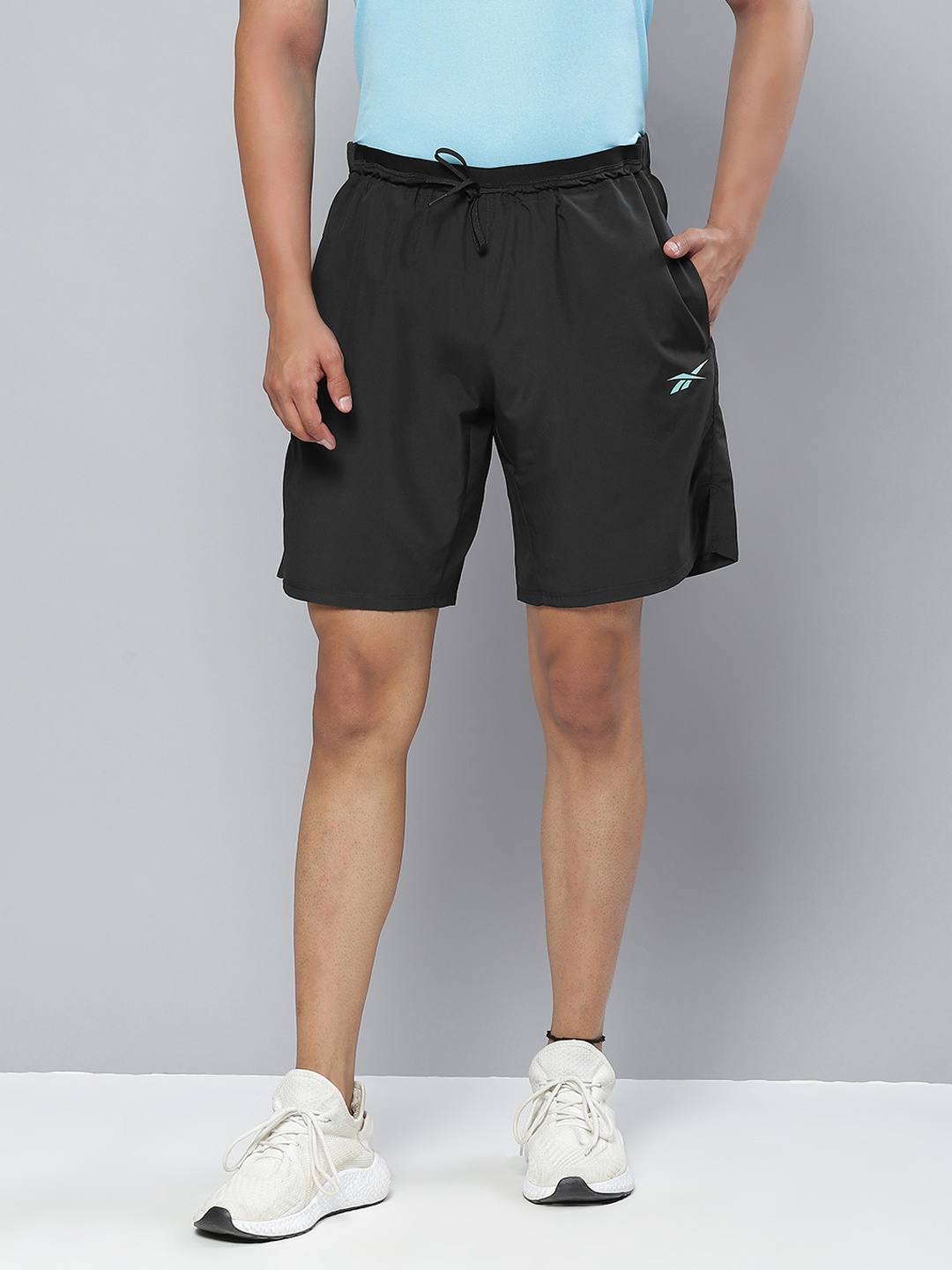 

Reebok Men Black Printed WOR Strength Shorts