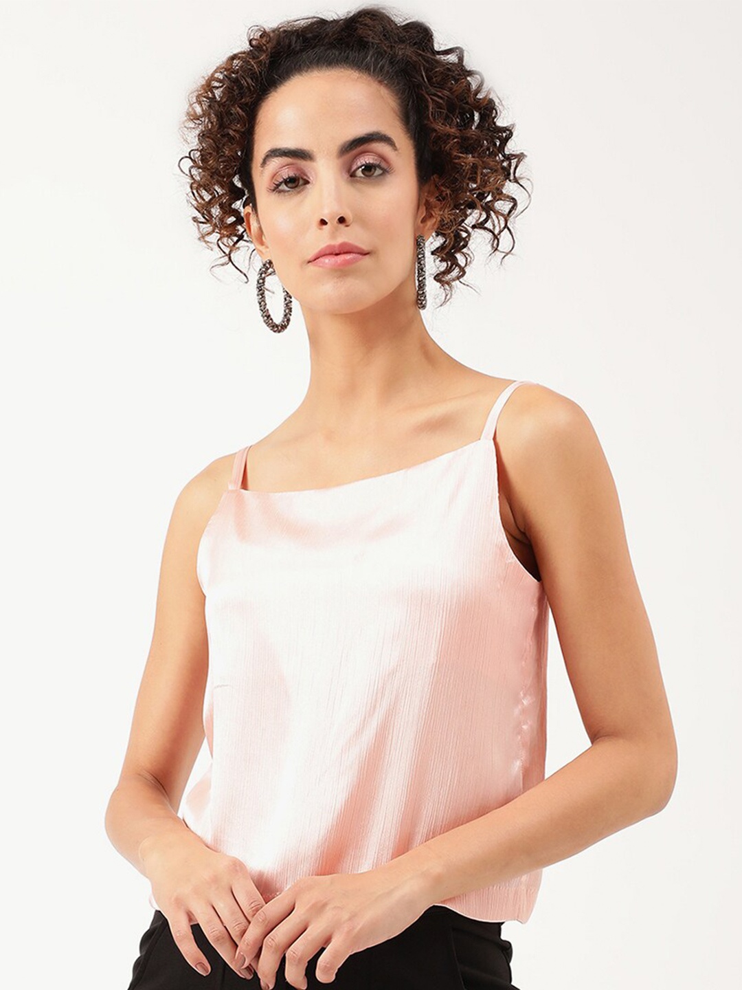 

CENTRESTAGE WOMEN Pink Crop Top