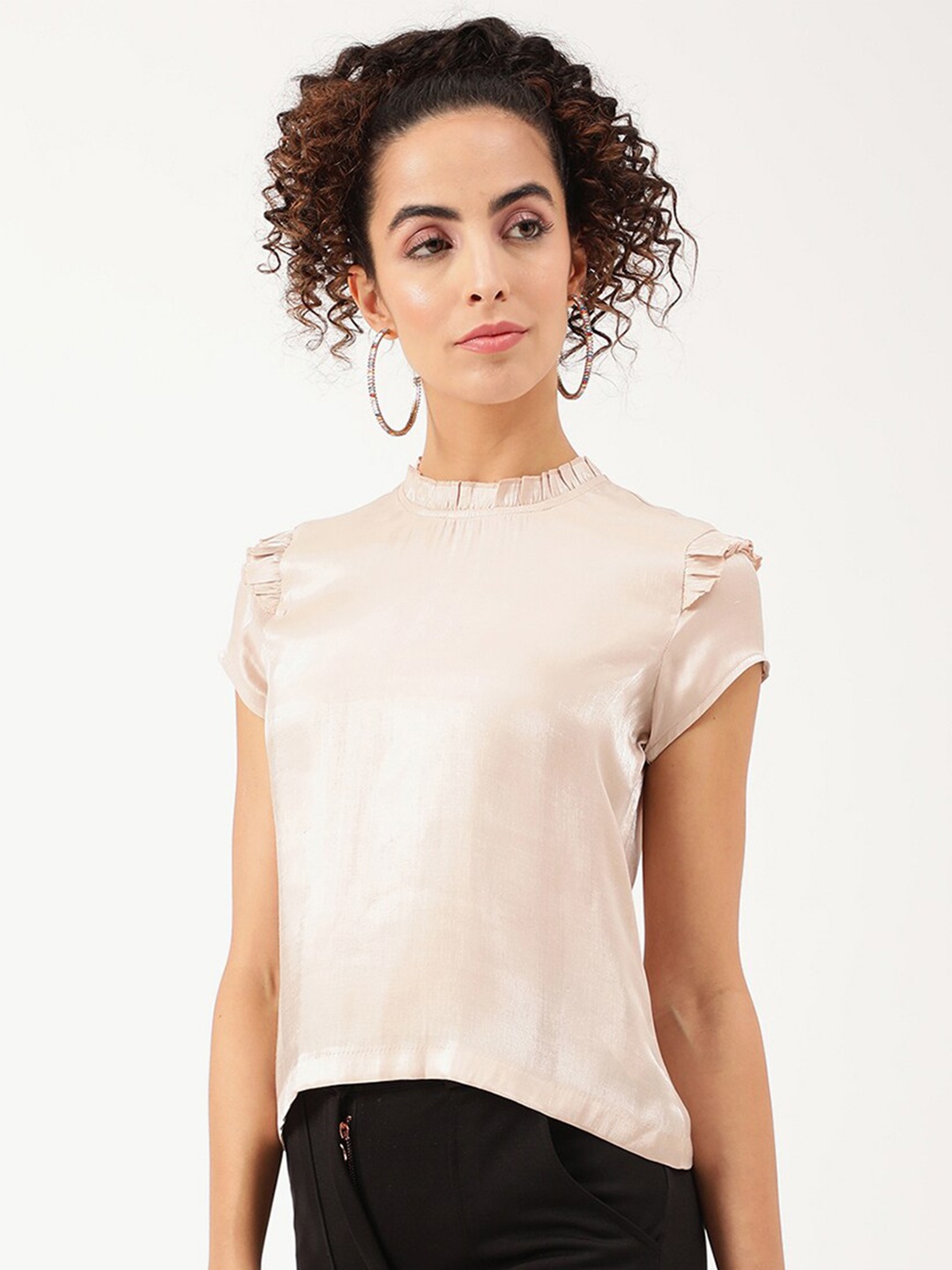 

CENTRESTAGE Women Beige Solid Top