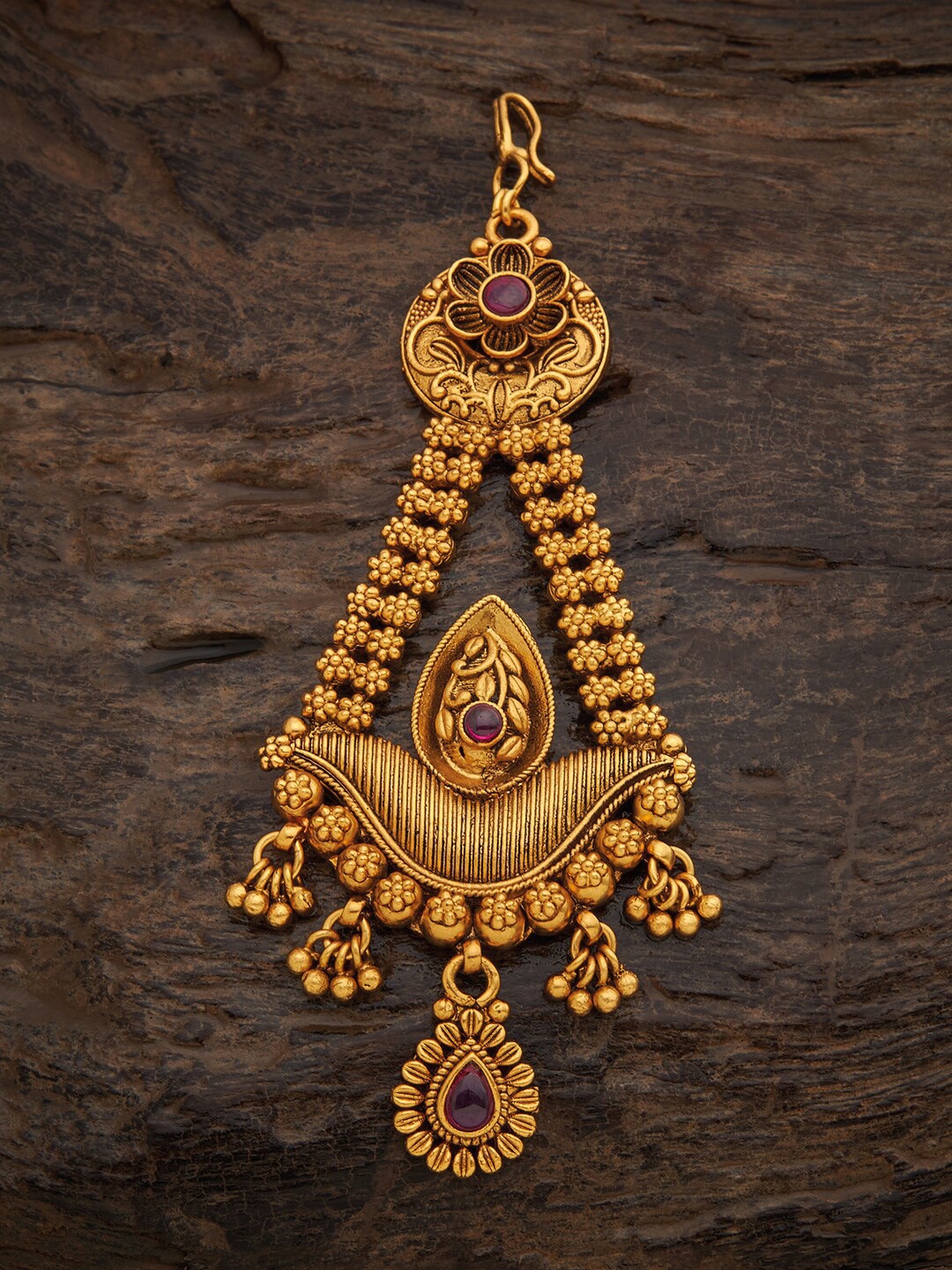 

Kushal's Fashion Jewellery Women Red & Gold-Toned Embellished Hair Accessory Set