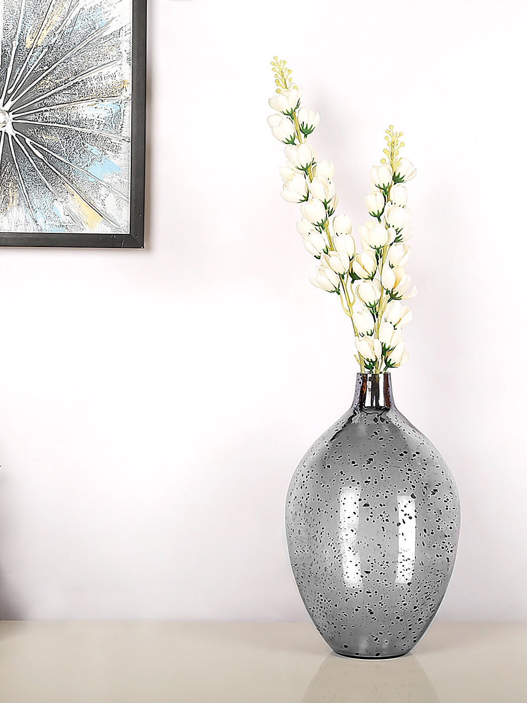 

HomeTown Black Glass Vases