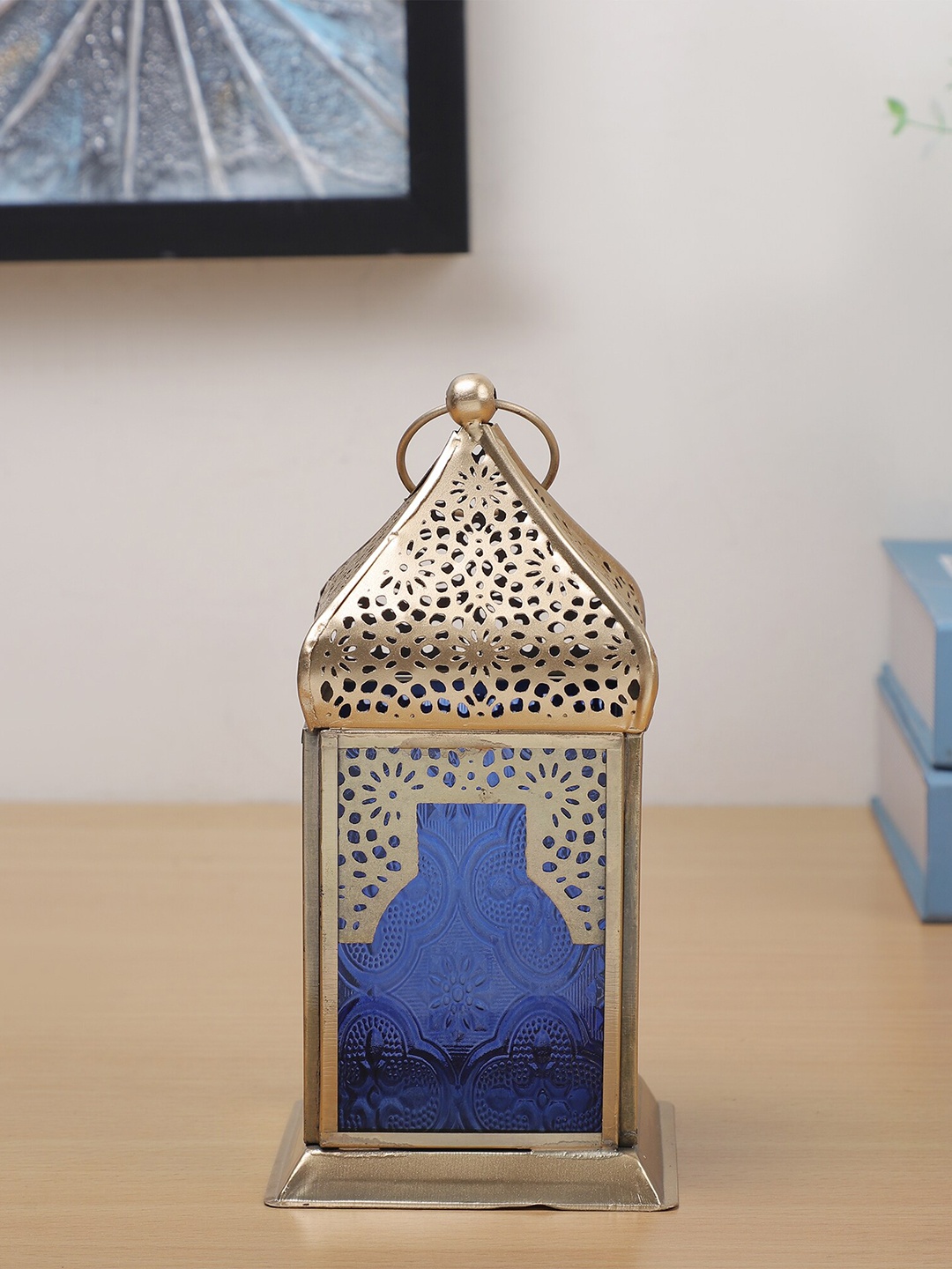 

HomeTown Violet Patterned Lantern Candle Holders