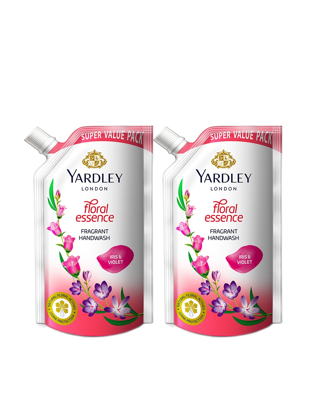 

YARDLEY LONDON Set of 2 Floral Essence Fragrant Handwash with Iris & Violet - 675 ml Each, White