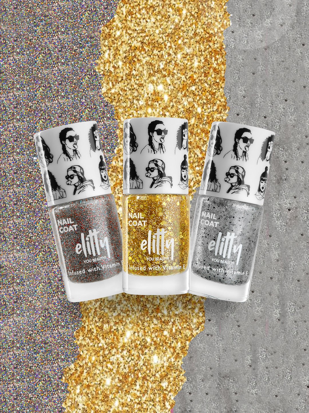 

Elitty Teen Girls Mad Over Nails - Shimmer Nail Paint Combo, Multi