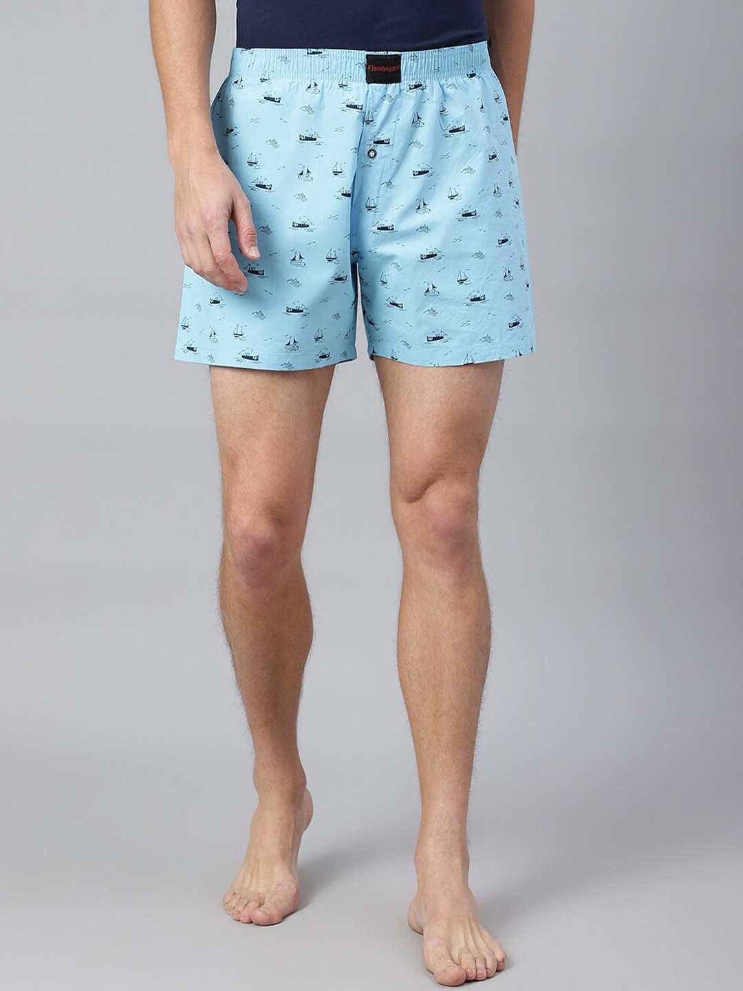 

FLAMBOYANT Men Blue & Black Printed Boxers