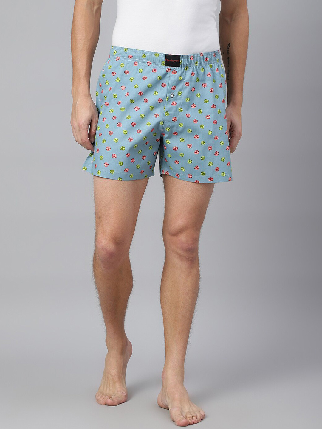

FLAMBOYANT Men Green Printed Cotton Boxers