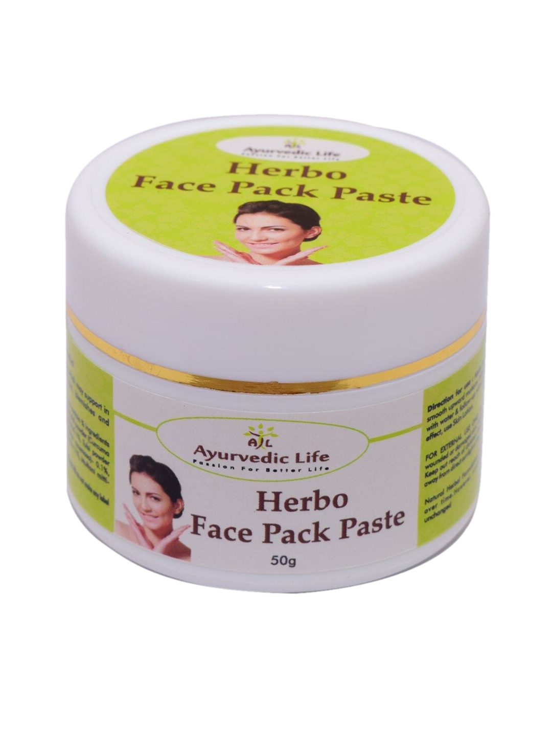 

Ayurvedic Life Herbo Face Pack Paste with Multani Mitti & Neem - 50 g, Green